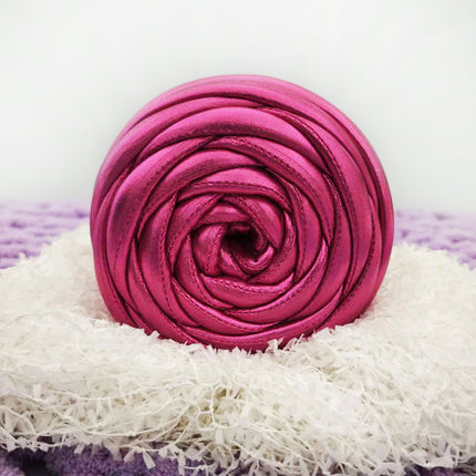 Metallic Shiny Leather Ultra-Thick 2cm Icelandic Thick Yarn for Handmade Knitting DIY Cat Nest Bags Baby Crib Bumper Cord
