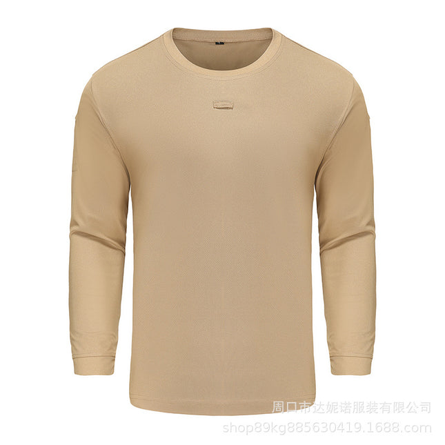 Special Forces Tactical T-shirt Long-sleeved Army Fan T-shirt Round Neck Loose Elastic Spring and Autumn T-shirt Training Quick-drying Long-sleeved Men