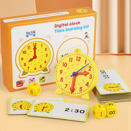 Specialized Clock Teaching Aids for Elementary School: Clock Models for First and Second Graders, Alarm Clock Face, Children's Learning Time Toys