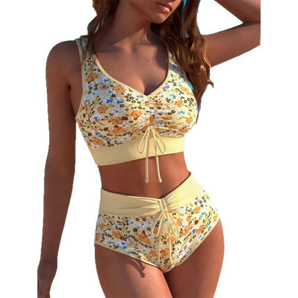 New Cross-Border Split Swimsuit for Women European and American Fashion Bikini Split Swimsuit Sexy Backless Neck Split Swimsuit