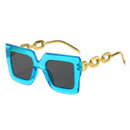 Transparent blue frame gray film