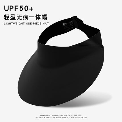 Traceless Sun Hat Women's Anti-UV Sun Hat Summer Outdoor Sports Large Brim Empty Top Foldable Sun Hat
