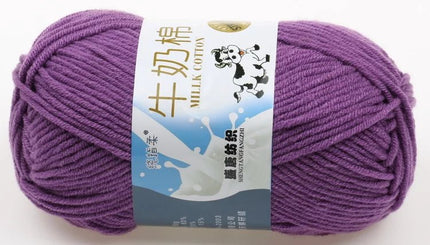 Five-Strand Milk Cotton Wool Ball Wholesale Medium Thick Thread Crochet Doll Shoes Scarf Handmade DIY Knitting Material Package