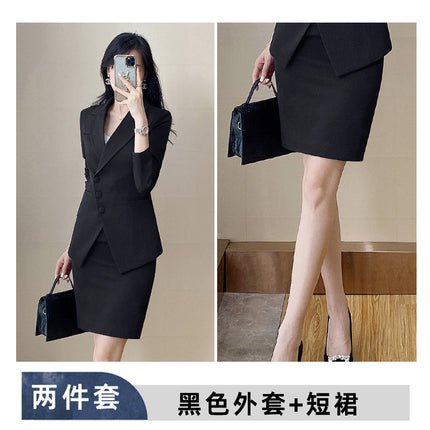 Professional suit suit women's spring and autumn new fashion commuter workplace formal suit hotel front desk manager work clothes