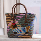 Six-color braided handle dachshund short handle