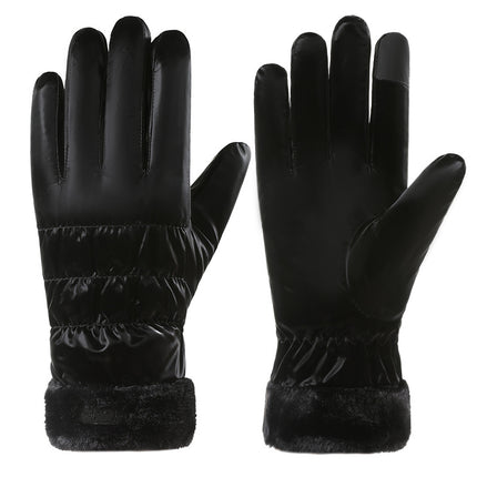 New Cycling Gloves for Women in Winter, Warm and Windproof, Riding Electric Bikes, Skiing, Waterproof, Velvet, Thickeneded, Cold-Proof and Touch-Screen