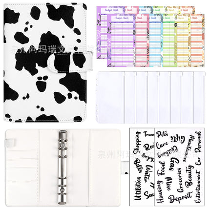 Amazon Cross-border A6 Leopard Macaron Notebook Loose-leaf Creative Cash Deposit Book Budget Plan Book