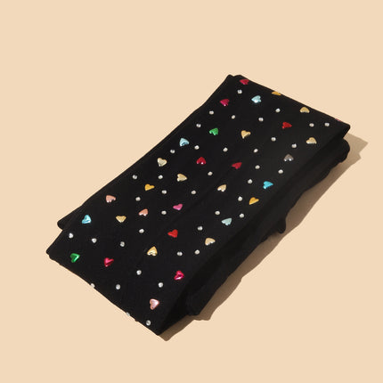 Black leggings women autumn and winter thick black silk 2024 new spring and autumn stockings pantyhose peach heart socks wholesale