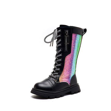 Girls' Boots, No More Than Knee-High, Autumn and Winter High Boots, Catwalk Performance Boots, Kidsren's Fashion Princess High Boots, Simple