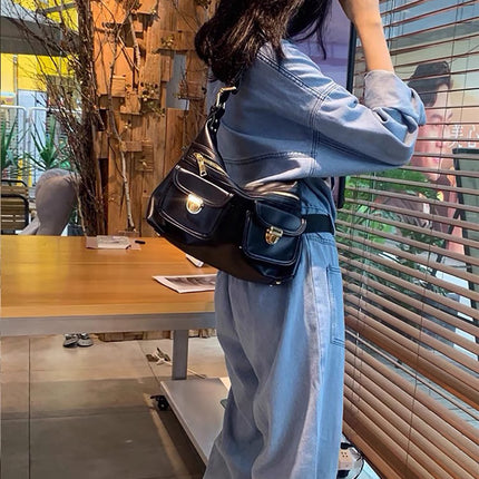 High-end Niche New Vegetable Tanned Cowhide Shoulder Crossbody Underarm Bag Tuo Peak Bag Large Capacity Retro Motorcar Bag