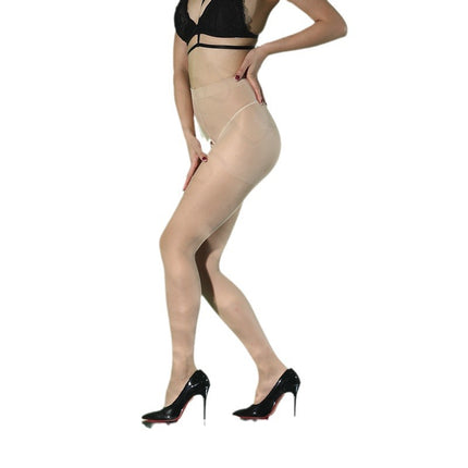 Sheer Open-Crotch Pantyhose for Women, Summer Thin Breathable Sexy Concealing Invisible Tights Versatile