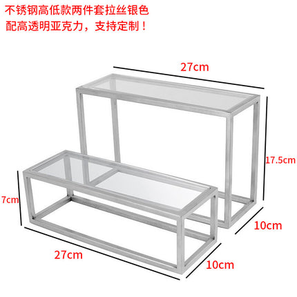 Clothing Store, Shoe Store, and Bag Display Props, High and Low Models, Stainless Steel Shoe and Bag Display Racks, Hot-Selling Cross-Border Items