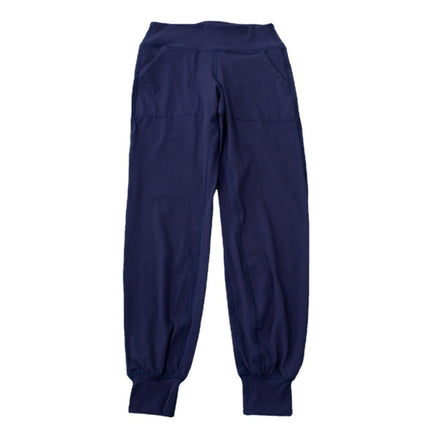 Quick-drying yoga clothes camping play elastic high waist ankle-tied pocket jogging pants women's sports fitness casual trousers