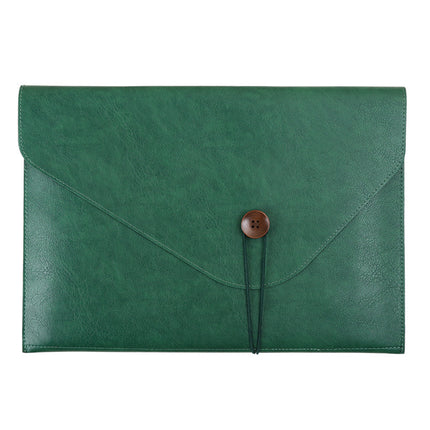Leather File Bag A4 File Bag Briefcase Button Business Office Storage Portable Large Capacity Custom Folder