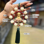 Bodhi fruit double-ring pendant [small Buddha green]]
