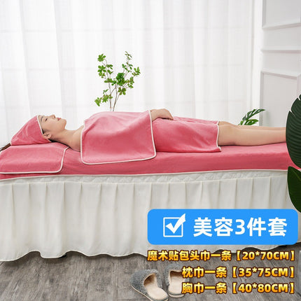 Three-Piece Set of Special Towels, Turban, Head Therapy, Health Care, Bed-Making, Large Bath Towel Set, Lint-Free, Water-Absorbent and Quick-Drying
