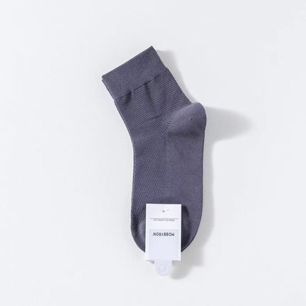 Socks men's solid color cotton socks spring and autumn business tube socks four seasons mesh cotton antibacterial deodorant breathable stockings wholesale