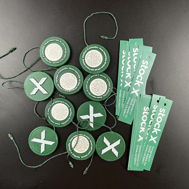 Cross-Border Stock X Green Label Green Fork Anti-Adjustment Buckle X Tag Accessories Pendant Shoe Buckle Card Three-Piece Set