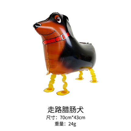 Walking animal balloon online celebrity cartoon walking pig balloon night market stall push aluminum film balloon wholesale