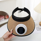 [g standard solar fan model] khaki / Adjustable