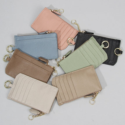 Japanese-style Genuine Leather Zipper Coin Small Wallet Top-layer Cowhide Multi-card Card Bag Ultra-thin Small Mini Coin Purse