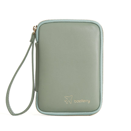 New Baellerry Women's Passport Bag Fashionable Simple Multi-Functional Zipper Coin Purse Storage Mobile Phone Bag for Women