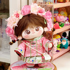 20cm baby clothes (doll not included) / Pupu huaying (headwear + top + skirt + shoulder bag + shoes)