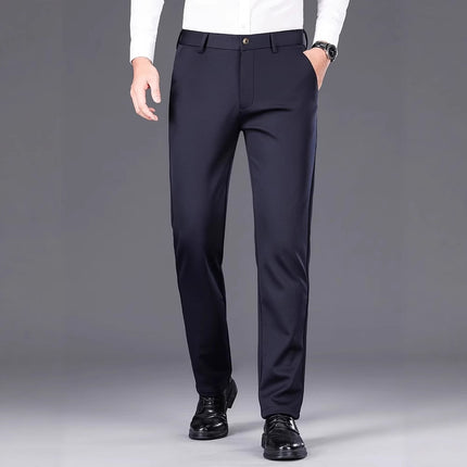 Cross-Border Men's Casual High-Elastic Tiger Head Suit Pants Anti-Wrinkle High-Waist No-Iron Business Formal Men's Pants Wholesale
