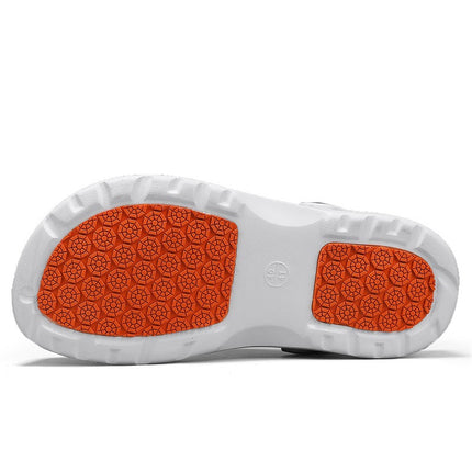 Cross-Border Large Size Non-Slip Rubber Bottom Waterproof and Oil-Proof Chef Shoes Comfortable Couple Toe-Toe Outer Wear Garden Shoes Wholesale