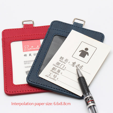 Color-Blocking Basketball Pattern Leather Work Id Card Holder Student Card Holder Business Badge Access Control Pu Lanyard Color-Blocking Wholesale Work Id Card
