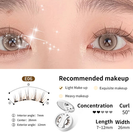 [Amazon Hot Selling Magnetic Eyelash Style] One-piece Storage Box European and American Natural Thick Portable Glue-free Eyelash