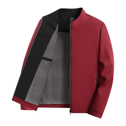Z Autum New Jacket Men's Business Casual Fashion Middle-Aged and Elderly Tops Official Office Jacket Men's Executive Clothing Men's