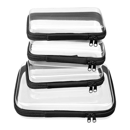 2024 Amazon PET Travel Storage Bag suit Wash Cosmetics Storage Home Zipper Toy Hard Plastic