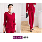 red jacket red pants / S