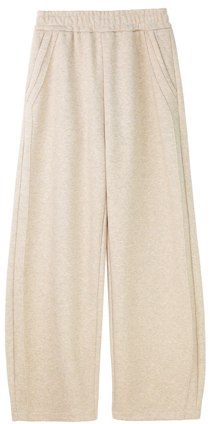 New Autumn and Winter Women's Personalized Versatile Scimitar Pants for Travel, Sports Casual Pants, Loose Wide-Leg Sports Pants