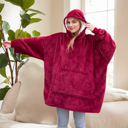 Pullover Pajamas, Flannel Hooded, Warm Men's and Women's Lazy Pajamas, Cold-Proof Cotton Hoodies, Large Size Sweatshirts, Warm and Comfortable