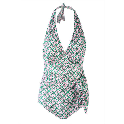 2025 New Fashionable One-Piece Triangle Sexy Slimming Backless Hot Spring Resort Swimsuit
