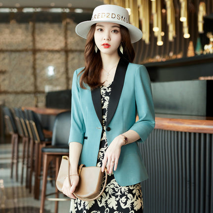 Cross-border Yellow Suit Dress Women's Spring and Summer Korean Fashion Business Wear Small Suit Women's dress suit