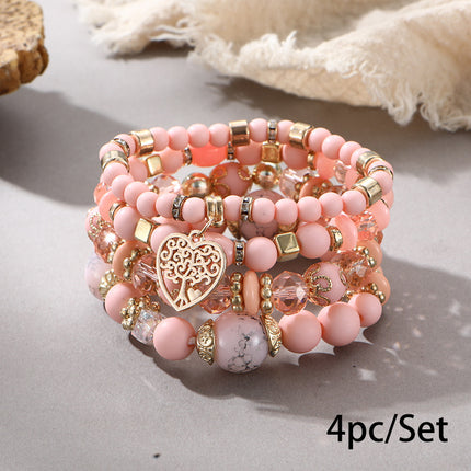 European and American Cross-Border Hot-Selling New Bohemian Bracelets Creative Tassel Multi-Layer Beaded Bracelets Fashion Jewelry