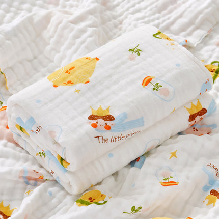 Baby Bath Towel, Children's Gauze Bath Towel, Cotton Baby Newborn Super Soft Absorbent Bath Blanket, Bath Towel Available in All Seasons