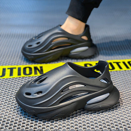 Men's Summer Outdoor Driving Thick-Soled Clogs, Full-Coverage Slippers, Men's Outdoor Fishing and Water-Resistant Beach Sandals