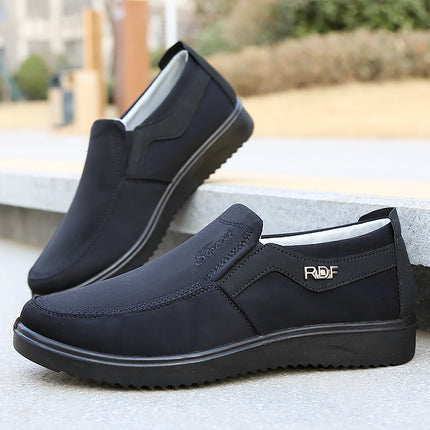 Foreign Trade Old Beijing Cloth Shoes for Men, Spring and Autumn, Breathable and Comfortable, Soft-Soled, Lightweight, Large Size Shoes for Middle-Aged and Elderly People