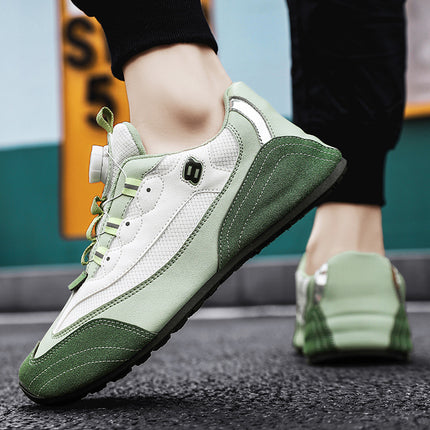Trendy Height Increasing Men's Shoes Casual All-match Leather Mesh Mesh Breathable Factory Outlet Men's sneaker