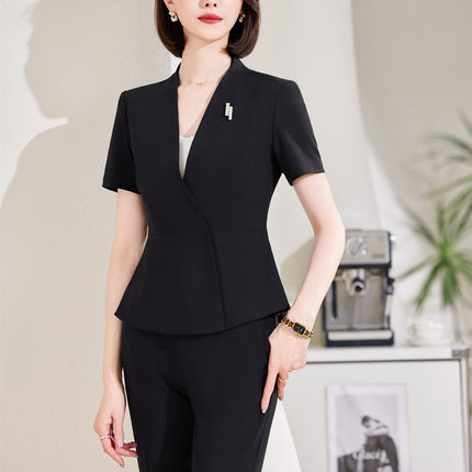 Formal wear women's business wear suit suit skirt business reception sales department work clothes Hotel hotel front desk work clothes