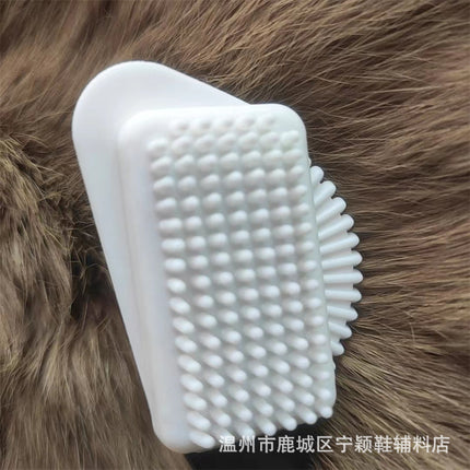 Flip fur pig peel cloth surface frosted anti-velvet leather cleaning steel metal cylinder brush eraser renovation care wholesale