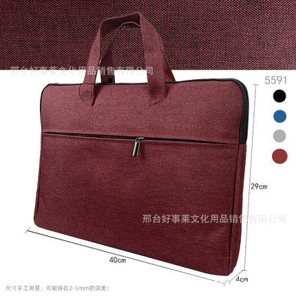 Multi-functional Briefcase Storage Handbag File Bag Large Capacity Meeting Bag Business Office Storage File Bag