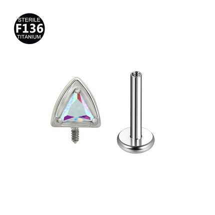 F136 Titanium Alloy Ear Bone Nail Cat Ear 0.9 Tooth Internal Thread Lip Nail Fashionable Versatile Cartilage Piercing Ear Bone Nail