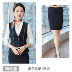 Women-black vest + Western skirt 1 / S