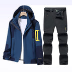 Men's blue jacket + black pants / M