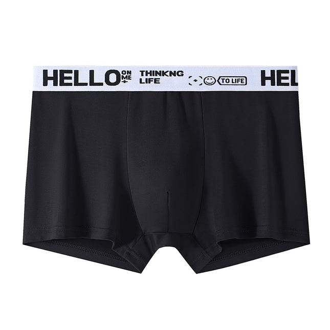 [New Hot Products] Men's Underwear Men's Boxer Briefs Youth Mid-Waist Boxer Briefs Boys' Large Size Pants Shorts
